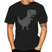 เสื้อยืดผ้าฝ้ายพิมพ์ลาย เสื้อยืดคอกลม ผ้าฝ้าย พิมพ์ลายไดโนเสาร์ chrome T-rex chrome trex rex dino 404 สําหรับผู้ชาย  MR79