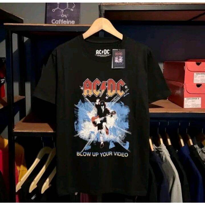 เสื้อยืดสีดำอินเทรนด์เสื้อยืด-pull-and-bear-acdc-original-storees-m-l-xl-xxl