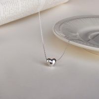 Winoneday Tiny Heart Choker Necklace for Women Silver Color Chain Smalll Love Necklace Pendant on Neck Bohemian Necklace Jewelry Fashion Chain Necklac