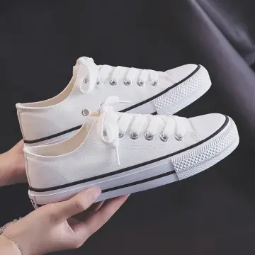 Plain white canvas shoes sale