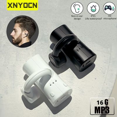 ZZOOI Xnyocn Wireless Bone Conduction Earphone HIFI Bluetooth Compatible 5.2 Music Headset Sports Waterproof Earbuds Support Handsfree
