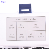 ?【Lowest price】Tirgat 350pcs M2/M2.5/M3/M4/M5/M6/M8 Black NYLON FLAT WASHER Assortment KIT