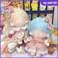 DYRWBK168 20ซม. ค่ะ ชุดสูทลูกไม้ตุ๊กตา ชุดเปลี่ยนทดแทน สีชมพูอมชมพู โบว์ประดับศีรษะ เกมแต่งตัวเปลี่ยน พร็อพถ่ายรูป ชุดแขวนเสื้อ ตุ๊กตายัดไส้ผ้าฝ้าย