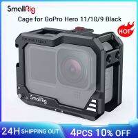 ชุดอุปกรณ์ขนาดเล็กสำหรับ Gopro Hero 9/10/11,กรง Vlog สีดำเข้ากันได้กับอะแดปเตอร์ไมโครโฟนอุปกรณ์โครงใส่กล้องพร้อม3084B รองเท้าเย็น