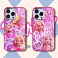 เคสโทรศัพท์การ์ตูนเจ้าหญิงบาร์บี้สำหรับ IPhone 14 13 12 11 Pro Max เคสป้องกันไฟฟ้าน่ารักส่วนบุคคล