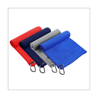 4Pcs Golf Towel,Tri-Fold Microfiber Pattern,Golf Cleaning Towels,Super Absorption and Quick Dry with Clip