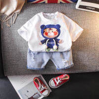 IENENS Summer 2PC Kids Baby Boys Clothes Clothing Sets Infant Boy T-shirt + Pants Outfits Suits Children Wears Garments Toddler Tee Shirt + Shorts Jeans Tracksuits 1 2 3 4 Years