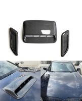 3PCS Universal Car Air Flow Intake Hood Scoop Vent Bonnet ฝาครอบตกแต่ง Center Side Air Outlet Hood Auto อุปกรณ์เสริมภายนอก