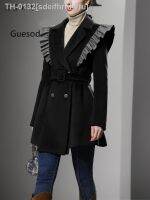 ✚¤ sdeifhruhvfu Casaco de lã feminino 2022 outono inverno gola entalhada curto casaco elegante quente outerwear novo