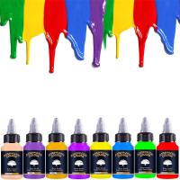 Airbrush ภาพวาดสีอะคริลิ24 × 30Ml สีที่มีการยึดเกาะที่แข็งแกร่งและสีกันน้ำสำหรับเล็บรองเท้าศิลปะการสร้างสีอะคริลิ