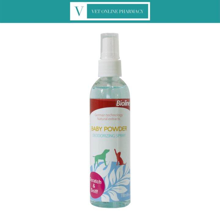 Bioline Baby Powder Deodorizing Spray for Dogs and Cats 118ml Lazada PH