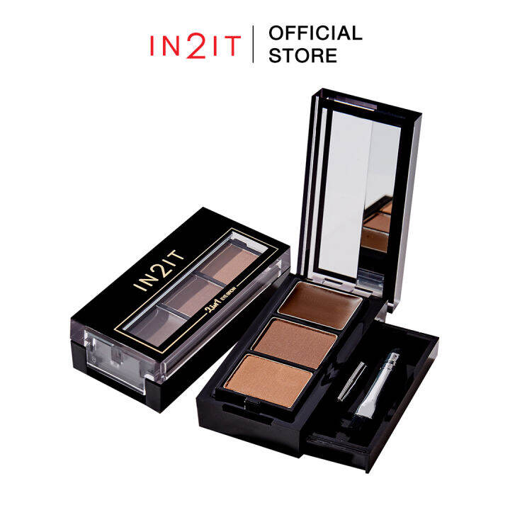 IN2IT 2in1 Eye Brow 01 browns ERC01 อินทูอิท ทู อิน วัน อายบราว 2.5ก. Lazada.co.th