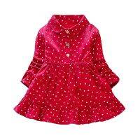 Dainty Dots: Autumn Casual Baby Girls Dot Print Long Sleeve Dress - Kids Toddler Party Princess Dress in a Burst of Color  by Hs2023