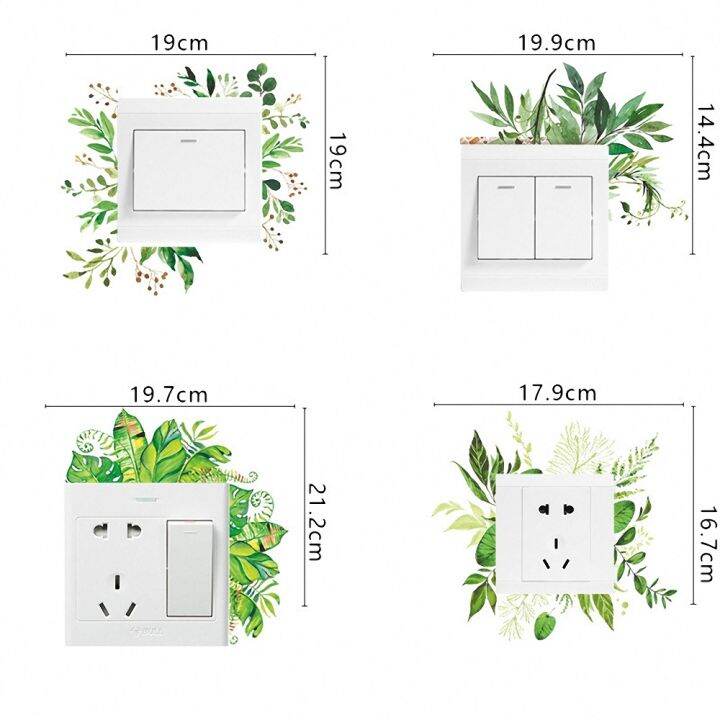 24-home-accessories-creative-green-plant-switch-สติ๊กเกอร์ติดผนังซ็อกเก็ตตกแต่ง-kawaii-สติ๊กเกอร์ติดผนังสติ๊กเกอร์สำหรับเฟอร์นิเจอร์ตกแต่งบ้าน