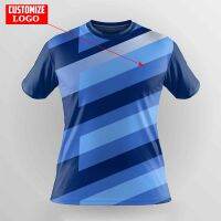 Mens T-shirt Customize Quick Drying Tee Shirt Badminton Uniforms Table Tennis Clothes Printed T-shirt Boy Breathable Sport