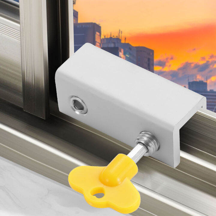 Sliding Door Window Lock Security Double Hole Sliding Window Restrictor 