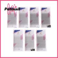 PETINAIL ขนตาปลอมยาว12แถว/เคสสำหรับผู้หญิงขนตาปลอมแบบธรรมชาติทำด้วยมือแบบกึ่งถาวรน้ำหนักเบา0.07/ความหนาของ0.10ต่อขนตาสำหรับแฟนรัสเซีย