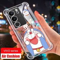 เคสโทรศัพท์โดราเอมอน V29 VIVO 5G V29E V29 Pro Lucky เคสซิลิโคนใสเคสถุงเข้ามุมกันกระแทก