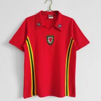 2022 2023 ล่าสุด เสื้อกีฬาแขนสั้น ลายทีมชาติฟุตบอล Wales 1976/79 Wales ชุดเหย้า สไตล์วินเทจ ไซซ์ S-XXL