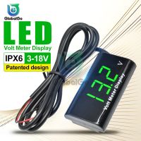 0.56 "DC3-18V IPX6กันน้ำโวลต์มิเตอร์รถจักรยานยนต์จักรยาน LED จอแสดงผลโวลต์แรงดันไฟฟ้า Tester 5V 12V