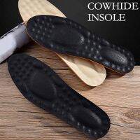 ✣℡✒ Leather Foam Insoles Men Women Cowhide Insole Soft Breathable Deodorization Shoe Pad Shock Sports Running Sole Insert