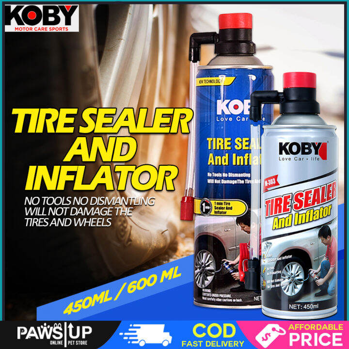 Paws Up Tire Sealer and inflator 450ml / 600ml for motorcycle and car ...