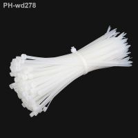 Self-locking Plastic Nylon Cable tie White Cable Tie Fastening Ring Industrial Cable Tie Cable Tie Set Wide 3 mm x 100 - 200 mm