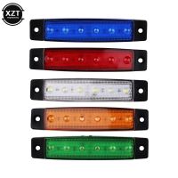 ’；【‘； Car External LED Lights 24V 12V 6LED Auto Bus  Truck Trailer Side Marker Indicators Light Car Signal Brake Rear Warning Tail