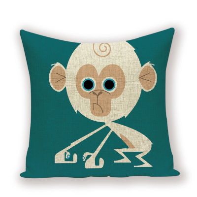 Cartoon Monkey Cushion Cover Children Animal Pillow Case Nordic Banana Cover for Cushions Custom Linen Home Decor Pillows Cases