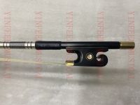 【YD】 1pc of black bow hair 4/4Carbon Violin Bow golden string Ebony Frog screw