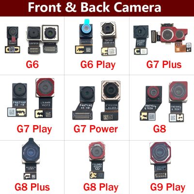 ต้นฉบับสำหรับ Motorola Moto G6 G7 G8 G9 Play Plus กล้องหน้าโค้งพลังงานพร้อมโมดูลโค้งกล้องด้านหลัง