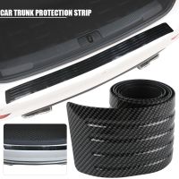 90Cm/104 Cm Carbon Fiber Car Trunk Protection Strip Gum Bumper Anti-Collision Anti-Scratch Tailgate Trim Door Sill Protector