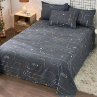 Bedding Top Sheet (1pc Flat Sheet + 2pcs Pillowcases) Fashion Reactive Printed Bedsheet Bed Linens for Kids Adults Comfortable