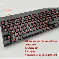 （Miss qis keycap）พวงกุญแจเสริม G610 Logitech 5ดอกโปร่งใสสำหรับ Gprox/ G512C ABS ป้องกันน้ำมันไมโครขัดไม่มีคำว่าทิ้งกุญแจ