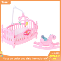 【Youer】 ตุ๊กตาเตียงโทรจันม้าเด็กห้องขนาดเล็กเล่นฉาก props
