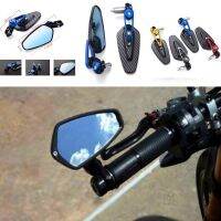 Carbon Pattern Motorcycle Side Rearview Mirrors CNC Aluminum 7/8 22Mm Handle Bar Motocross Side Rear View Mirror Anti-Glare