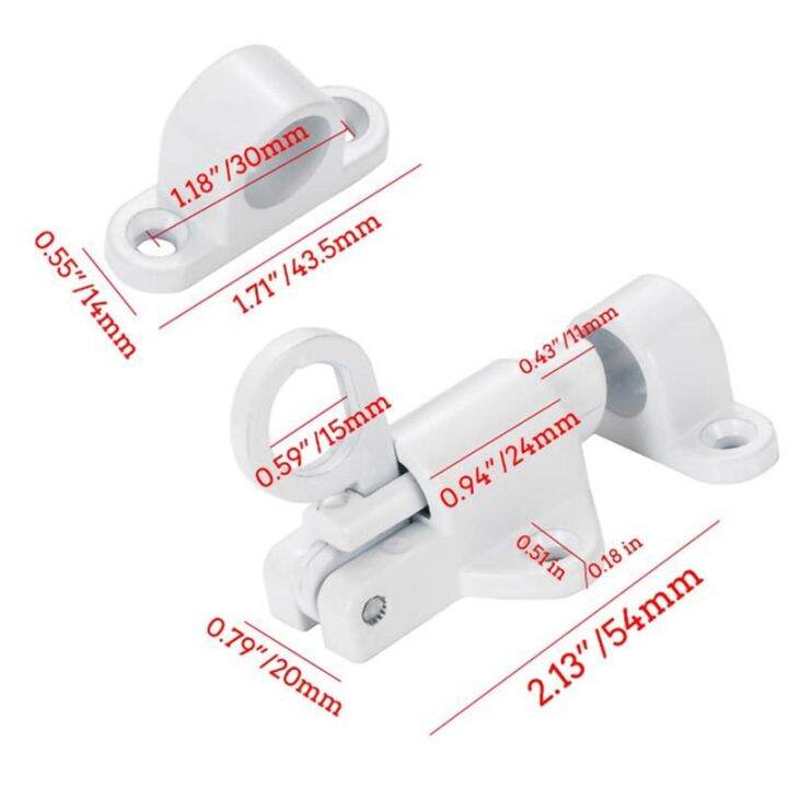 2x-aluminum-alloy-security-automatic-window-gate-lock-spring-bounce-door-bolt-latch-black-white