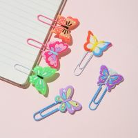 6 Pcs Mini Cute Color Butterflies Clip Bookmark binder clip Office Accessories Paper Clips Patchwork Clip