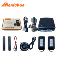 Manlubao C6ชุดรีโมทระบบปุ่มเริ่มกดเข้าแบบไร้กุญแจแบบพาสซีฟ,เปิดกระโปรงรถกับระบบรักษาความปลอดภัยใช้ได้กับรถ12V ทุกประเภท