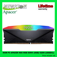 RAM PC APACER NOX RGB DDR4 16GB/3200 (16GBX1)