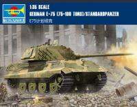 เครื่องเป่าแตร01538 1/35 E-75เยอรมัน (75-100ตัน)/เครื่องสร้างหุ่นประกอบ Standardpanzer Tannk สำหรับ S Hoy DIY