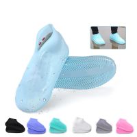 Silicone Waterproof Shoe Cover Silicone Material Anti-skid Thick Unisex Shoes Protectors Rain Boots For Indoor Outdoor Rainy Day Rain Boots