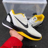 Ready Stock Original✅ NK* K0be 6 Fashion Basketball Shoes Z- K- 6 MenS Casual Sports Shoes White Black Yellow （Free Shipping）