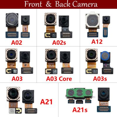 ต้นฉบับเหมาะสำหรับ Samsung Galaxy A02 A03s แกน A03 A03s A21s A21 A12สำหรับโมดูลกล้องด้านหลัง + ด้านหน้าเฟล็กซ์ของกล้อง