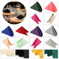 Washable Premium Durable Square Solid Soft for Wedding Party Satin Cloth Napkins Dinner Table Napkins with Hemmed Edges