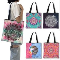 [Baozhihui]Datura Flower Tote Bag Women Shopping Bags Mandala Floral Print Shoulder Bag For Travel Large Capability Handbags Gift