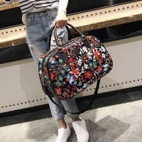 Outdoor Leather Women Travel Bags Handbags New Fashion Portable Hand Fitness Floral Duffel Bag Waterproof Weekend Bag For Lady