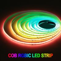 24V RGBIC Dreamcolor COB Strip Led Lights Addressable 5M 720 Leds/m RGB Chasing Led Tape Light Adhesive Flexible Home Decoration LED Strip Lighting