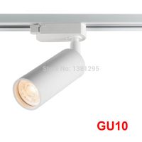 GU10 Track Light LED Rail Spots Lamp For Home Store Shop Showroom Ceiling Spotlight Black White 2wire 1 Phase Tracklight GU 10