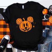 เสื้อยืดพิมพ์ลายHalloween Pumpkin Mouse T เสื้อ Super Fire การ์ตูนเมาส์ฮาโลวีนฟักทองเสื้อยืดผู้ใหญ่เด็ก S-5XL